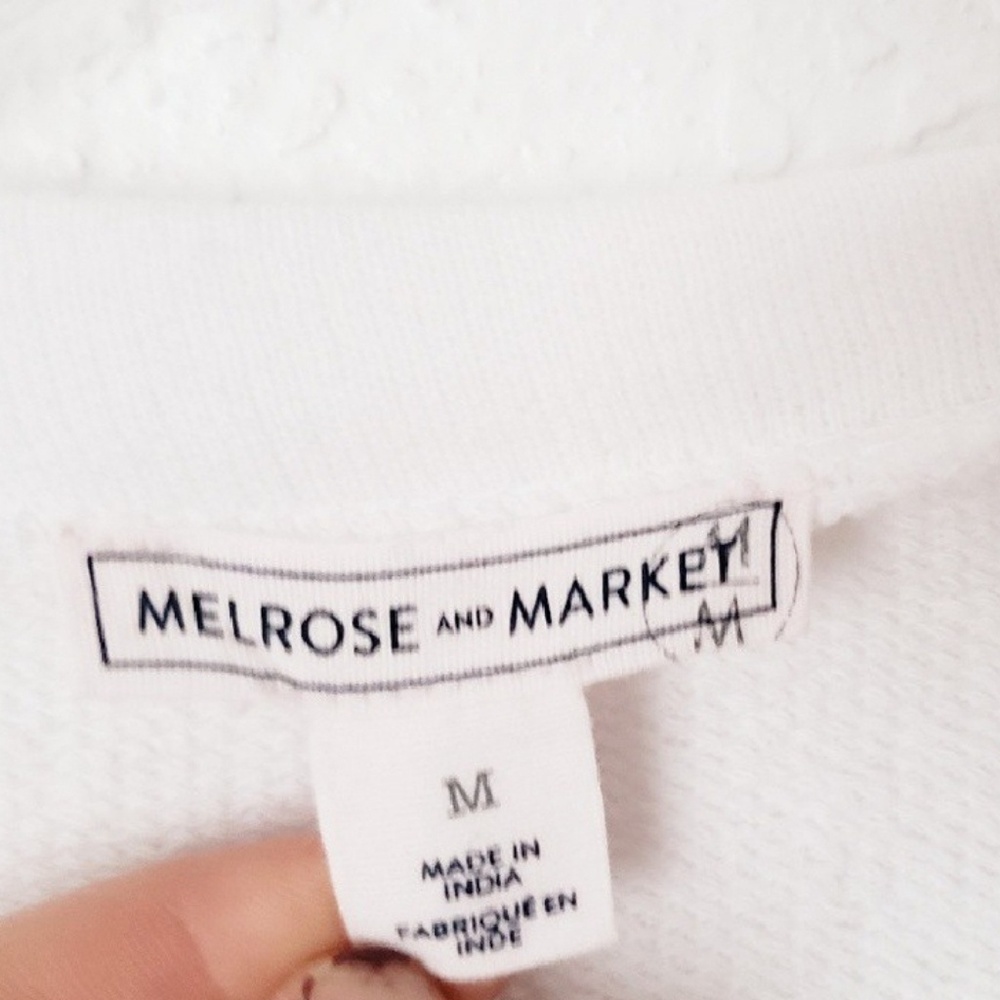 Melrose & Market 451 Lace Ruffle Oversized Sweater - Picture 5 of 8